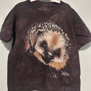 The Mountain Kids Hedgehog Tee - Dark Brown Sm